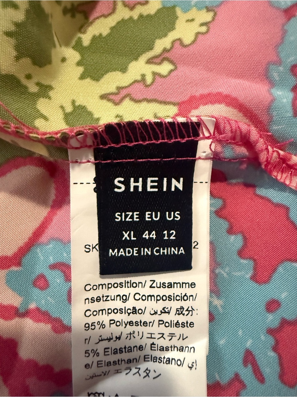 SHEIN LUNE Women's Casual Branch Print Mini Dress - Picture 4 of 4